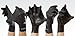 DarkFin Webbed Power Swimming Gloves (1 Pair) for Men, Women, Scuba Diving, Snorkeling, Spearfishing, Surfing in Cold Water, Ultra Thin Hand Fins, Pool Swim Paddles, Black, Men Medium Large
