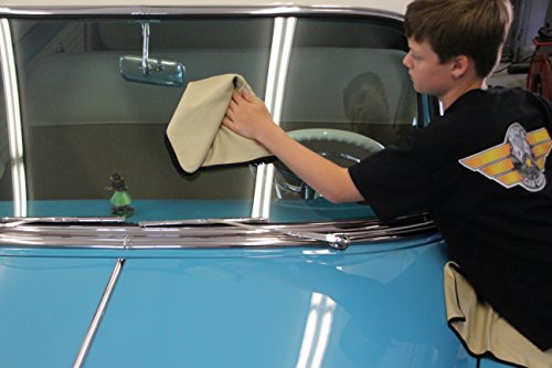 Sarge's Car Care (2 Towels/Package) 50 CAL GLASS CLEANING TOWELS - Silk Bound Premium Microfiber Towel Provides The Cleanest, Streak & Lint-free Finish - 2 LG Glass Towels (16" x 141/2") - Wine Glass