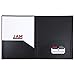 JAM PAPER Heavy Duty Plastic 2 Pocket Extra Tough School Folders - Black - 6/Pack