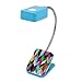 WITHit Clip On Book Light - Ziggy - Square LED Reading Light with Clip for Books and eBooks, Reduced Glare, Portable and Lightweight, Cute Bookmark Light for Kids and Adults, Batteries Included