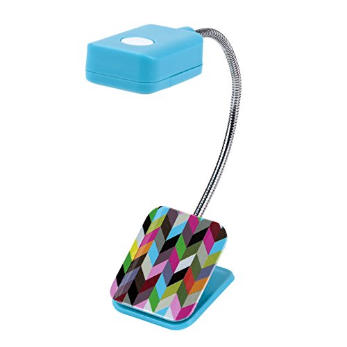 WITHit Clip On Book Light - Ziggy - Square LED Reading Light with Clip for Books and eBooks, Reduced Glare, Portable and Lightweight, Cute Bookmark Light for Kids and Adults, Batteries Included