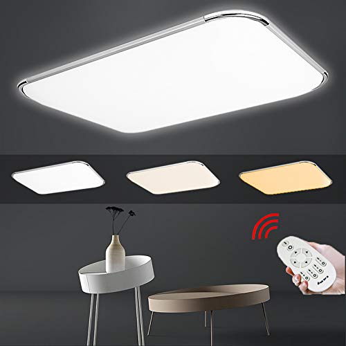 wolketon 48W Plafón LED Lámpara de Techo 2700-6500K Cool Blanco Calido Regulable luz de Techo Corredor Sala de Estar lámpara Dormitorio Ahorro de energía Iluminación de Techo