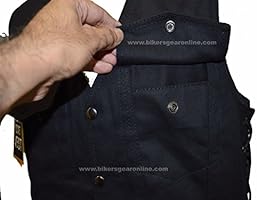 lightweight denim motorcycle vest