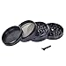 New 4-layer Aluminum Herbal Herb Tobacco Grinder Smoke Grinders (Black)