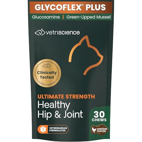 VetriScience Ultimate Strength Healthy Hip & Joint Chews, GlycoFlex Glucosamine…