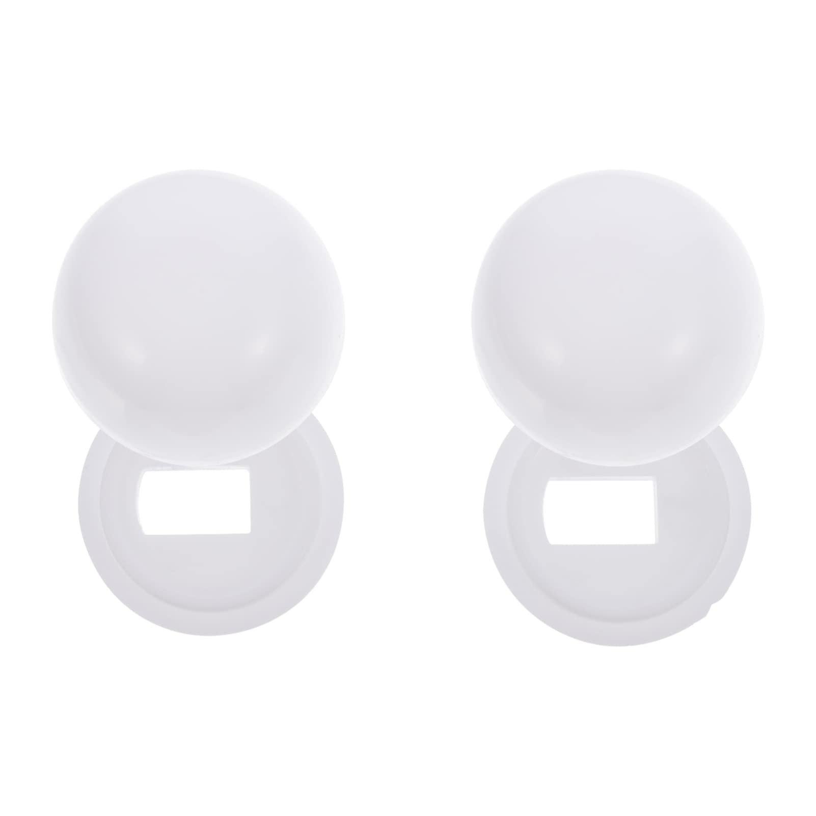 Housoutil 2 Pair Toilet Bolt Caps Round Toilet Bolt Covers Push On Bolt Caps Toilet Seat Floor Caps for Toilet Bowl Screws
