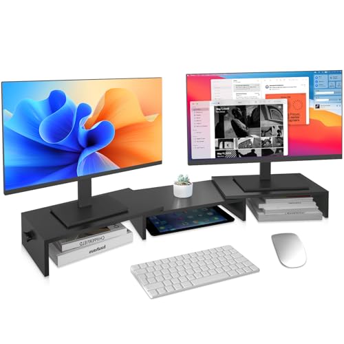Pholiten Adjustable Swivel Monitor Stand Riser