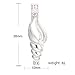 10pcs Conch Pearl Cage Bright Silver Beads Cage Locket Pendant Jewelry Making Supplies-for Oyster Pearls, Essential Oil Diffuser, Fun Gifts (Conch)