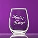 National Etching Mischief Managed Wine Glass Set (11oz Stemless)