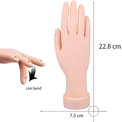 Aoraem Nail Trainning Practice Hand Flexible Soft Plastic Mannequin Hand Nail Art Trainer Manicure Practice Hand Tool Amazon Com Au Beauty