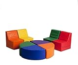 ECR4Kids Softzone Children's Playroom Furniture, Assorted (8-Piece)