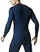 TSLA Men's Thermal Long Sleeve Compression Shirts, Athletic Base Layer Top, Winter Gear Running T-Shirt, Thermal Athletic Red, Large