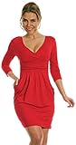 Glamour Empire. Women's Wrap V-Neck Jersey Pencil Dress with Pockets S-4XL. 236