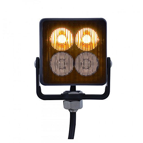Amber High Power LED Strobe Beacon Safety Flasher Warning Light / Stud Mount