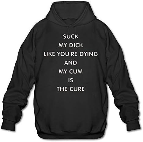 Qichen Shop Suck My Dick Men's Black Hoodie Cotton Size S Spring Autumn Outdoors