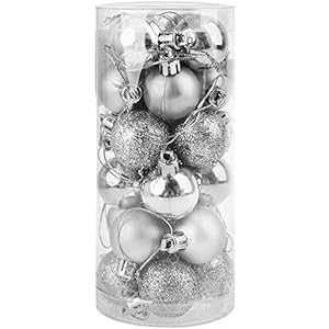 Zilveren kerstballen – 24 stuks – 3cm – kunststof