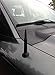 VMS RACING 50 Cal Caliber Black Bullet Antenna in Heavy Gauge CNC Machined Billet Aluminum Short Compatible with Toyota Tundra