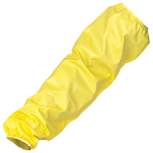 Kleenguard A70 Chemical Spray Sleeve Protectors (97780), Bound Seams, Elastic, 21" Length, One Size, Yellow, 200 / Case - Thumbnail 4