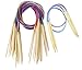 Seawhisper 20 Sizes Circular Knitting Needles Bamboo 2.0mm-12.0mm 80cm with Colored Plastic Tube (US needle size 0-17)