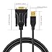 CableCreation 6 Feet USB to RS232 DB9 Serial Adapter Cable (FTDI Chip) for Cashier Register, Modem, Scanner,Industriual Machinery, CNC etc, 1.8M / Black