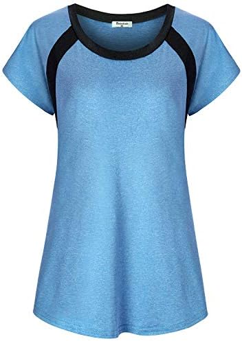 Women's Short Sleeve Yoga Tops Dri Fit Workout Running Shirts