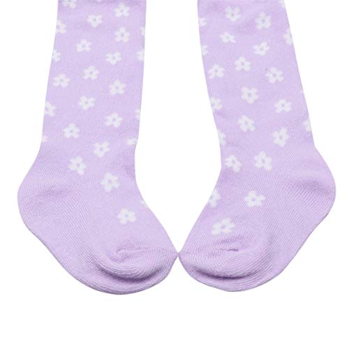 Ehdching 5-Pack Cute Cotton Cable Knit Pantyhose Legging Pant Tights for Toddler Baby Girls L(2-3 years)