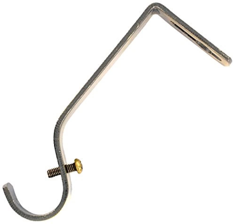 Merriway BH03238 (2 Pcs) Curtain Drapery Rod Rail Pole Wall Support Bracket with Antique Brass Finish for up to 19mm (3/4 inch) Diameter - Pack of 2 Pieces