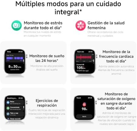 Redmi Watch 6 NFC, Relógio inteligente para mulheres e homens, ecrã AMOLED de 2,07'', monitorização cardíaca, sono e stress, 150+ modos desportivos, 24 dias de bateria, 5ATM, GPS, iOS & Android, cinzento — foto 8 de 8