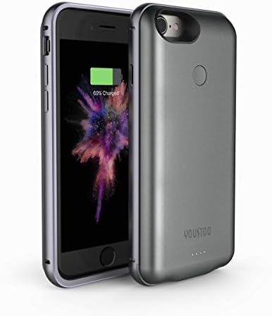 [Without Wireless Charging] iPhone 7 Battery Case, YOUSTOO 5000mAh Portable Charging Case for iPhone 7 (4.7 Inch) - Charcoal Gray