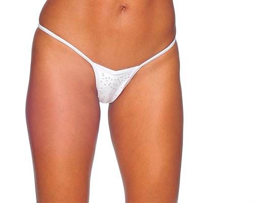 BODYZONE Women's V Front Thong, White, One Size