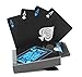 BeeSpring Waterproof PVC Playing Cards Set Pure Color Black Poker Card Classic Magic Tricks Tool, 54pcs/Deck