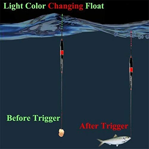 Kinnart Angel-Schwimmer Alarm Fisch Biss Köderauslöser, elektronisches LED-Licht automatisch Fisch Biss Alarm Nacht… – Bild 6