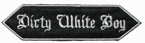 Dirty White Boy Name Tag Uniform Iron On Patch