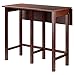 Winsome Lynnwood 35.43 x 39.39 x 30-Inch Wood Rectangular Drop Leaf High Table, Antique Walnut (94149)