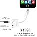 2 in 1 iPhone 7 & 7 Plus Adapter&Splitter By KINTECH | Lightning Charger& 3.5mm Audio Jack | Compatible With iOS 10.3 11| Crystal Clear Sound Experience |Rapid Charging Function| Ready For Use