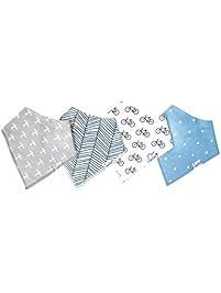Baby Bandana Drool Bibs for Drooling and Teething 4 Pack Gift Set For Boys &ldquo;Cruise Set&rdquo; by Copper Pearl