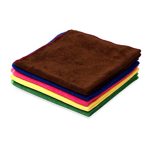 Online World 340 GSM Microfiber Car Cleaning, Detailing and Polishing Cloth, 42 x 40 cm (Multi-color, Pack of 5) Online World 340 GSM Microfiber Car Cleaning, Detailing and Polishing Cloth, 42 x 40 cm (Multi-color, Pack of 5)