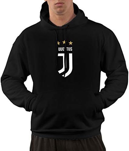 BAIMUDA Juventus Logo 2017-2018 Drawstring Pockets Pullover Hoodie Hooded Sweatshirt for Mens