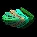 GOGO 10 PCS Never Give Up Silicone Wristbands, Glow-in-The-Dark Rubber Bracelets