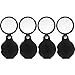 HESTYA 4 Pack 10X Mini Magnifying Glass Folding Pocket Magnifier Glass Loupe with Black Rotating Protective Holster for Reading Newspaper, Book, Magazine, Science, Hobby, Jewelry
