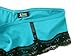 Trixx Intimates Women's Crotchless Boyshorts Panty Turquoise Blue