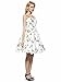 Maggie Tang Women's 1950s Vintage Rockabilly Dress Size L Color White cherry
