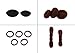Bundle Monster 9in1 Fashion Hair Design Styling Tools Accessories Kit- Bun Maker, Roller, Braid Twist, Elastics, Pins for BRUNETTE Hair Color