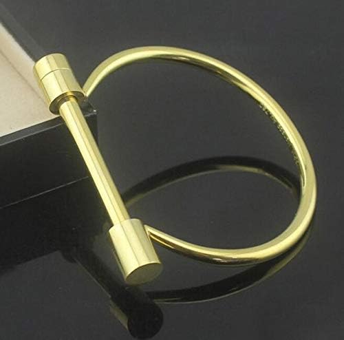 gold bangle with screws