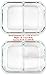 [4 PACK] FreshSav Series 35.5 oz Compartmentalized Glass Meal Prep Food Storage Containers Set Airtight locking Lids | Microwave, Freezer, Oven & Dishwasher Safe (2 Compartment + 3 Compartment Combo)