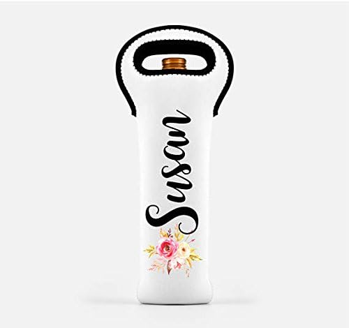 personalized neoprene wine tote