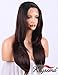 K'ryssma Burgundy Wig with Dark Root Synthetic Wigs for Women Long Straight Natural Looking Dark Red Wig with Side Part