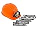 Light-up Hard Hat Including Miner, Railroader, Builder and Spelunker Helmet Labels (Orange)