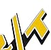 zorratin Special Chrome Trim Yellow R/T RT Side Fender Trunk Emblem Badge w/ Sticker for Dodge Challenger Charger Avenger SRT
