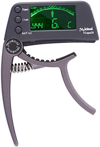 Meideal Professional Guitar Tuner Capo,2 in 1 Acoustic Electric Clip on Guitar Tuner Capo,Multifunction